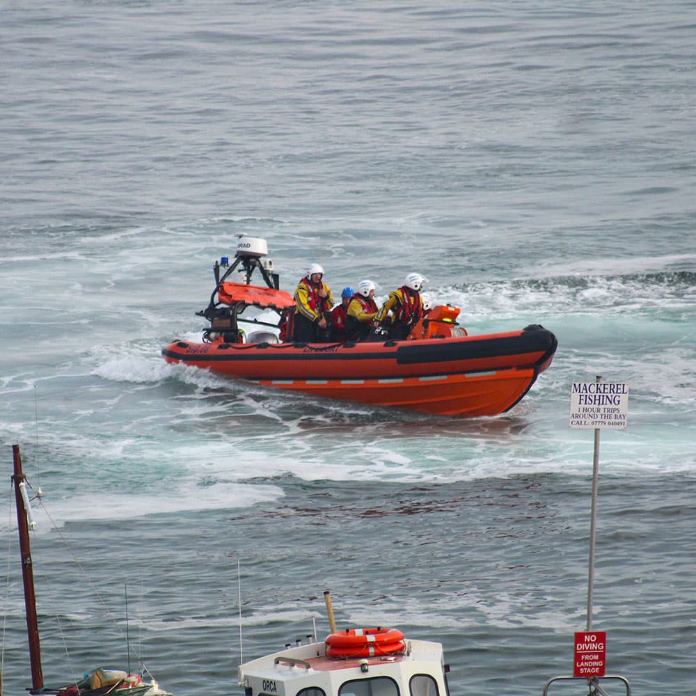 Beer lifeboat crew during Regatta